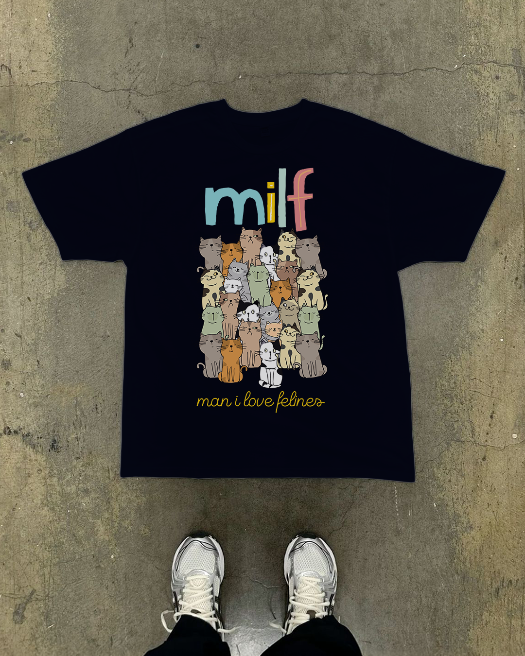 Man I Love Felines Oversized T-Shirt